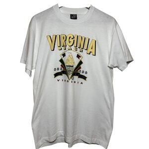 Best Fruit of the Loom Vtg Single Stitch White Virginia Beach T-Shirt